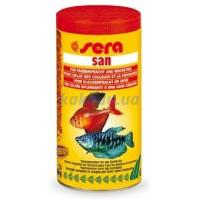 Sera San хлопьевидный корм для ежедневного кормления и улучшения окраски всех видов рыб