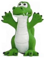 Beeztees Зеленый крокодил жевательная игрушка для собак латекс зеленый