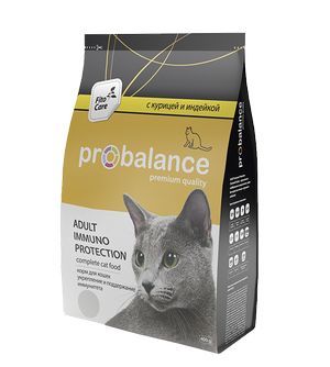 ProBalance корм для взрослых кошек всех пород, поддержка иммунитета, курица и индейка