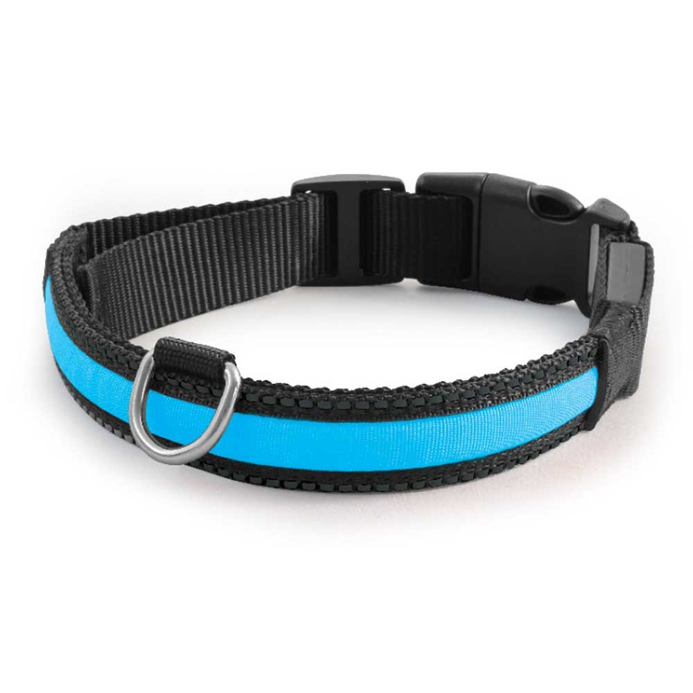 Triol Ошейник светодиодный Night City XL, 25*510-610 мм (Синий)