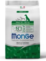 Monge Dog Maxi Puppy & Junior корм для щенков крупных пород, курица