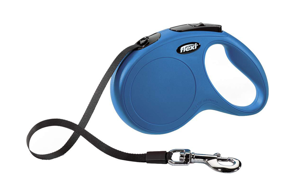Flexi Classic рулетка-ремень (XS (до 12 кг), синий)
