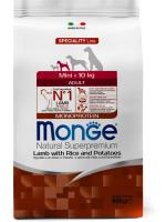 Monge Dog Speciality Mini корм для взрослых собак малых пород, ягненок с рисом и картофелем