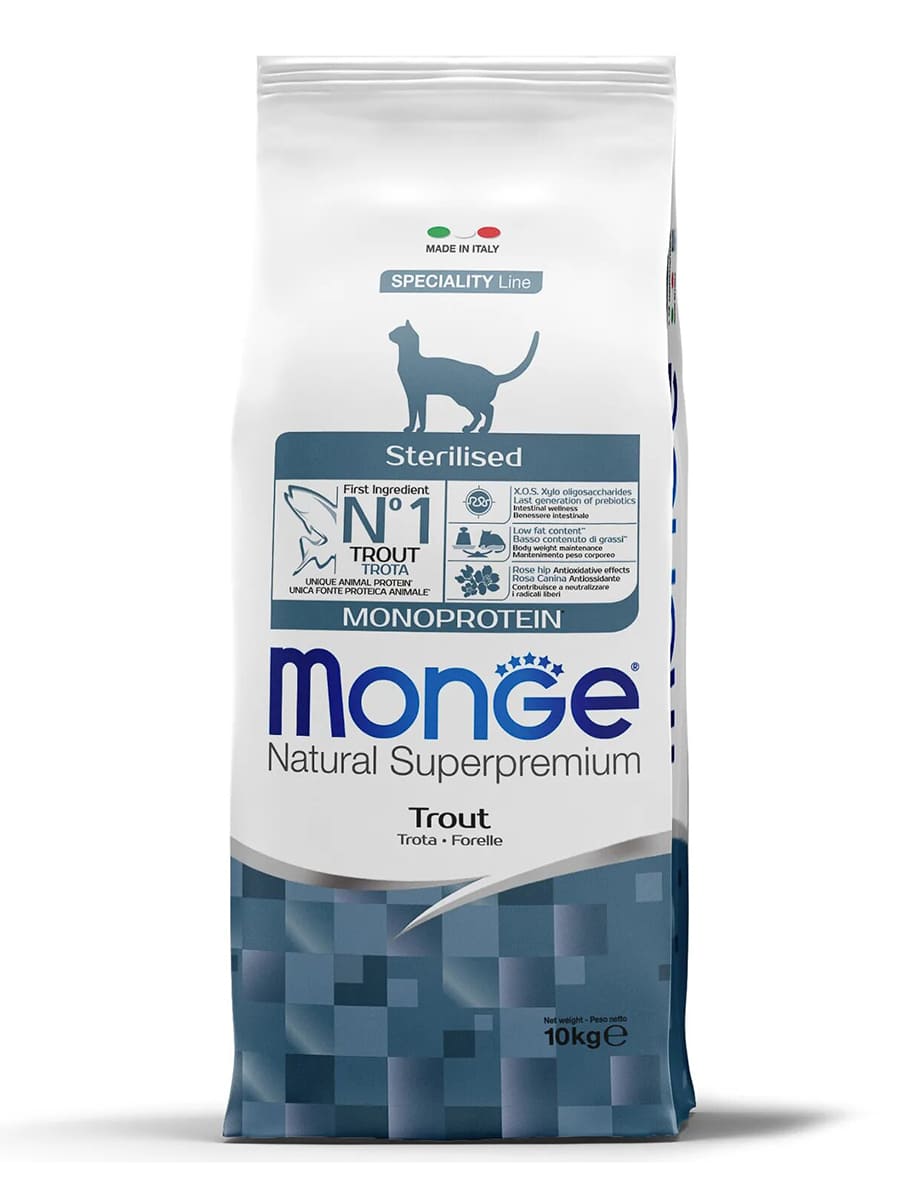 Monge Cat Monoprotein Sterilised Trout 10