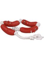 Beeztees 4 Сосиски на верёвке жевательная игрушка для собак винил