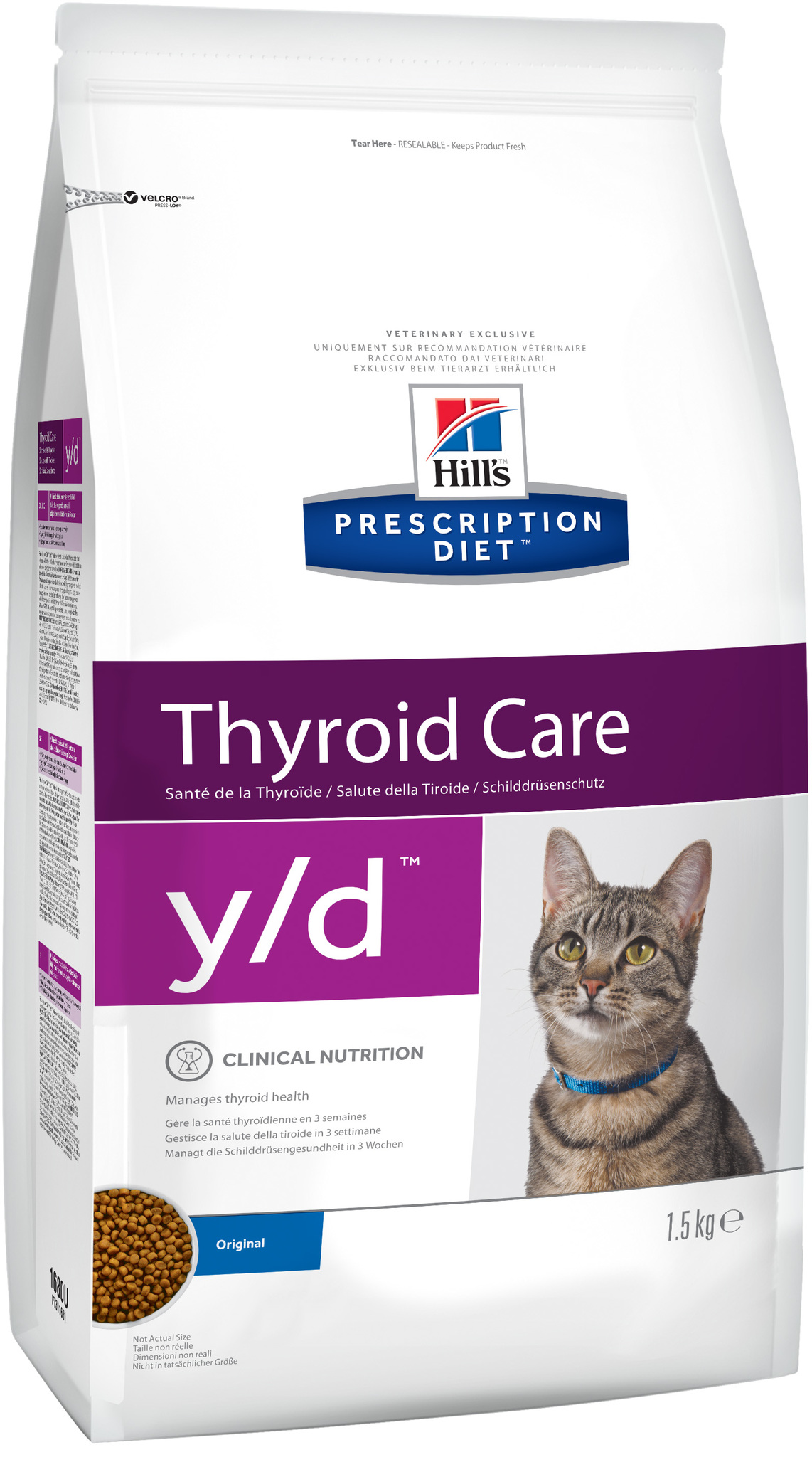 Hill's Prescription Diet y/d Thyroid Care сухой диетический корм для кошек для поддержания здоровья 