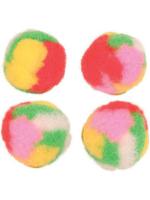 Beeztees Набор игрушек Мяч-помпон с кошачьей мятой метательная игрушка для кошек мех разноцветный