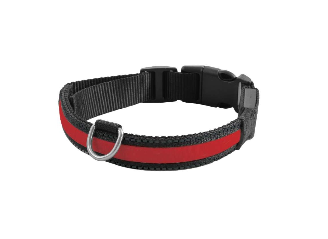 Triol Ошейник светодиодный Night City S, 20*230-310 мм (Красный)