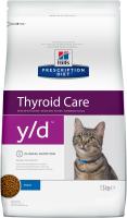Hill's Prescription Diet y/d Thyroid Care сухой диетический корм для кошек для поддержания здоровья 