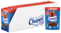 Chappi Сытный Мясной Обед, влажный корм для собак всех пород, говядина по-домашнему (28шт в уп)