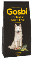 Gosbi Exclusive корм для взрослых собак средних пород, беззерновой, рыба