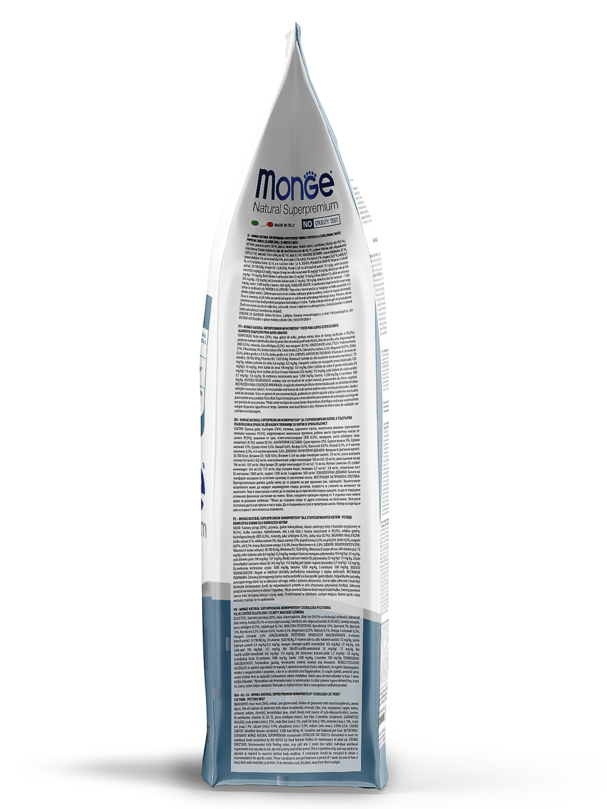 Monge Cat Monoprotein Sterilised корм для стерилизованных кошек всех пород, форель / 1,5 кг