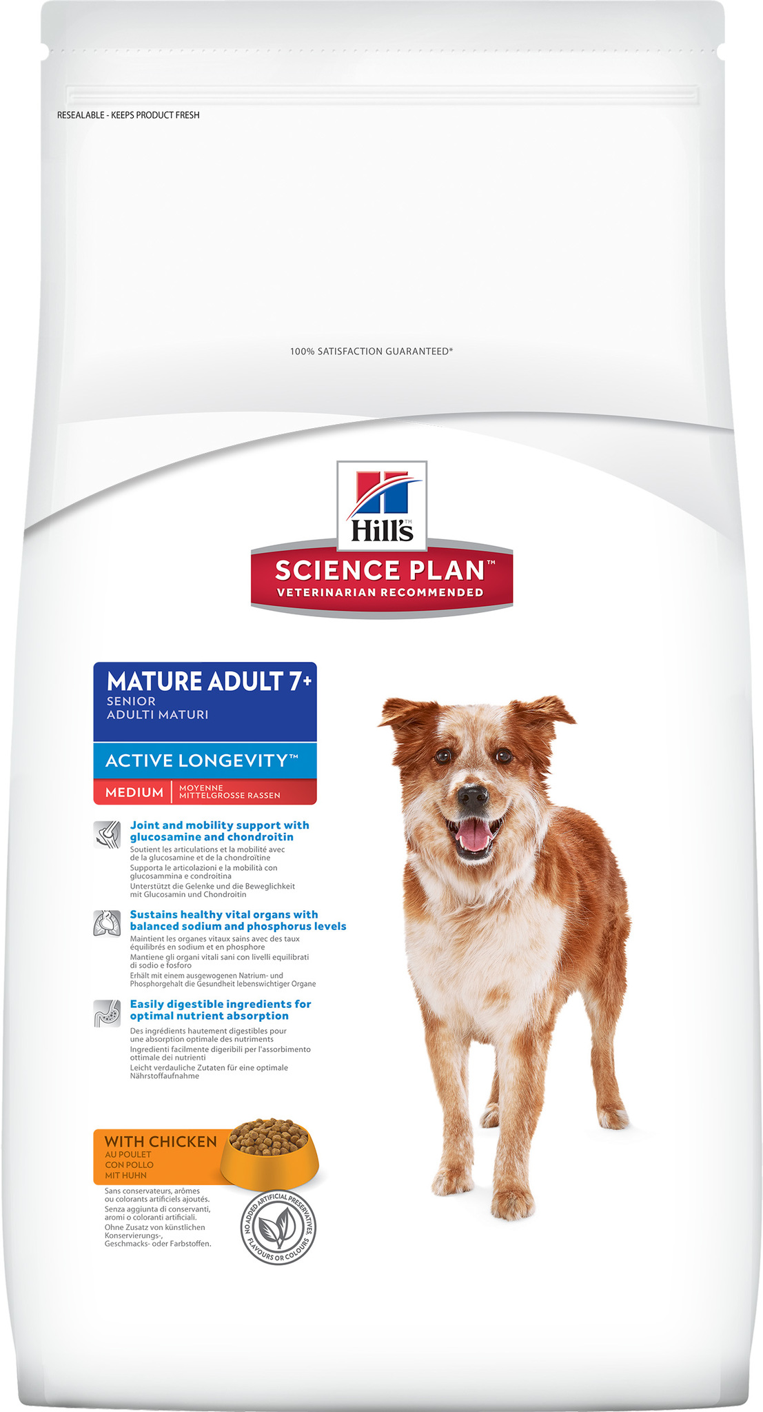 Hill's Science Plan Canine Mature Adult 7+ Active Longevity Medium with Chicken