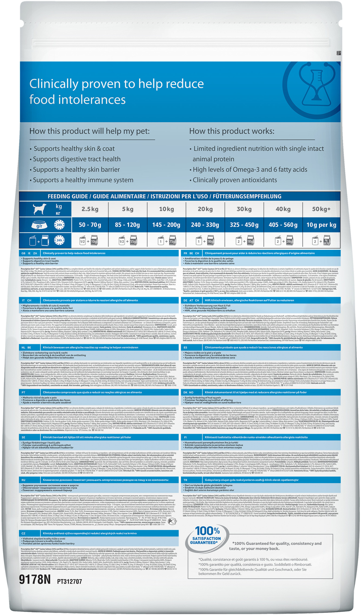 Корм для собак Hill's Prescription Diet D/D Canine Skin Support Salmon & Rice dry