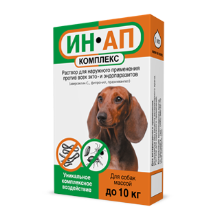 ИН-АП комплекс лечения от внешних и внутренних паразитов для собак и щенков