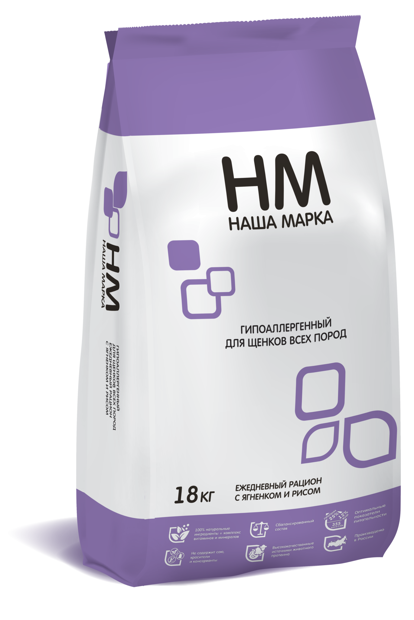 Наша Марка корм гипоаллергенный для щенков всех пород с ягненком и рисом
