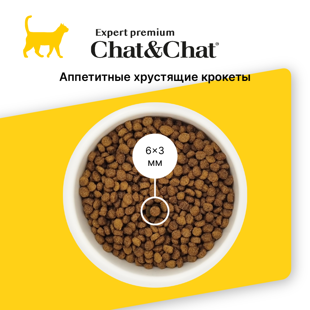 Chat&Chat Expert Care Premium Сухой корм с курицей для котят
