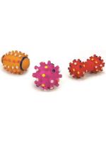 Beeztees мяч-регби гантель жевательная игрушка для щенков латекс разноцветный