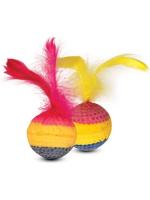 Triol Мяч радужный трехцветный зефирный метательная игрушка для кошек эва цветной