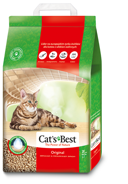 Cats Best Original  Древесный комкующийся наполнитель