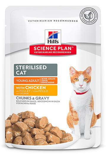 Hill's Science Plan Feline Sterilised Cat Young Adult Chicken Pouch