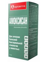 Apicenna Амоксисан суспензия для инъекций для животных, лечение болезней бактериальной этиологии
