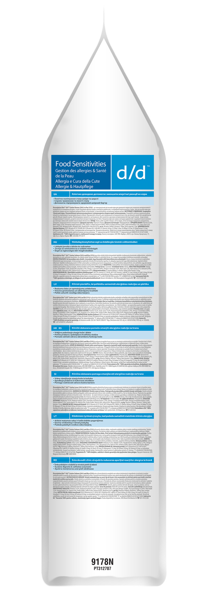 Корм для собак Hill's Prescription Diet D/D Canine Skin Support Salmon & Rice dry