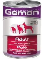 Gemon влажный корм для взрослых собак всех пород, паштет из говяжьего рубца (24шт в уп)