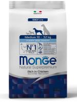 Monge Dog Medium Puppy & Junior корм для щенков средних пород, курица