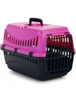 Beeztees Gypsy розово-антрацитовая переноска для кошек пластик розовый
