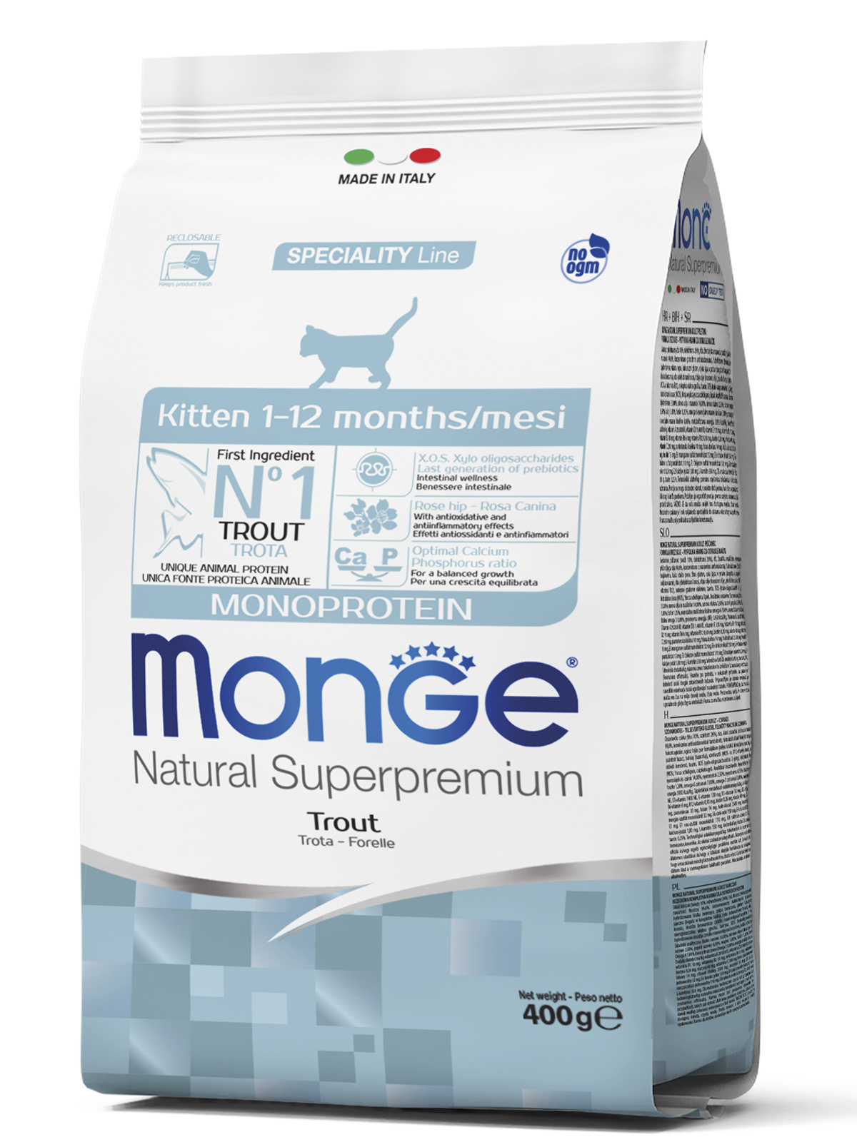 Monge Cat Kitten Monoprotein корм для котят всех пород, форель / 400 гр