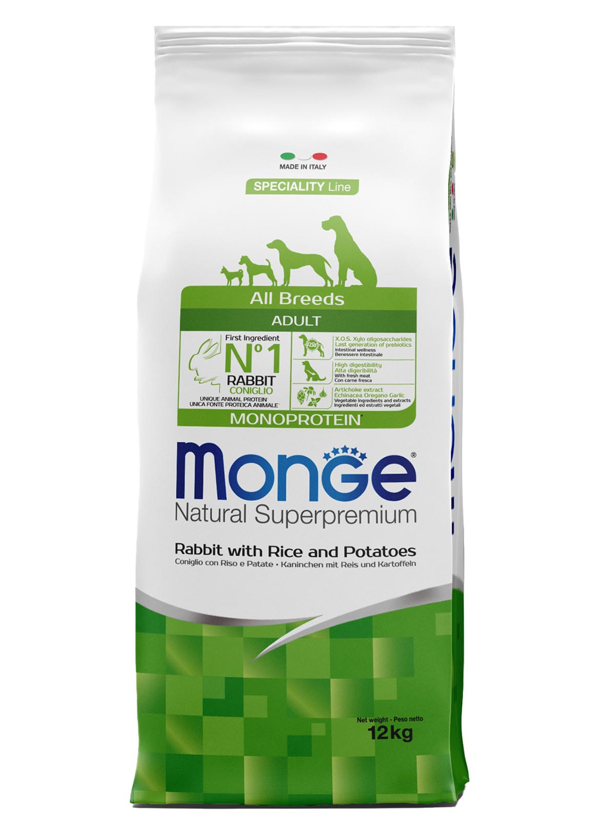 Monge Speciality Line корм для собак всех пород и возрастов, кролик с рисом и картофелем / 12 кг