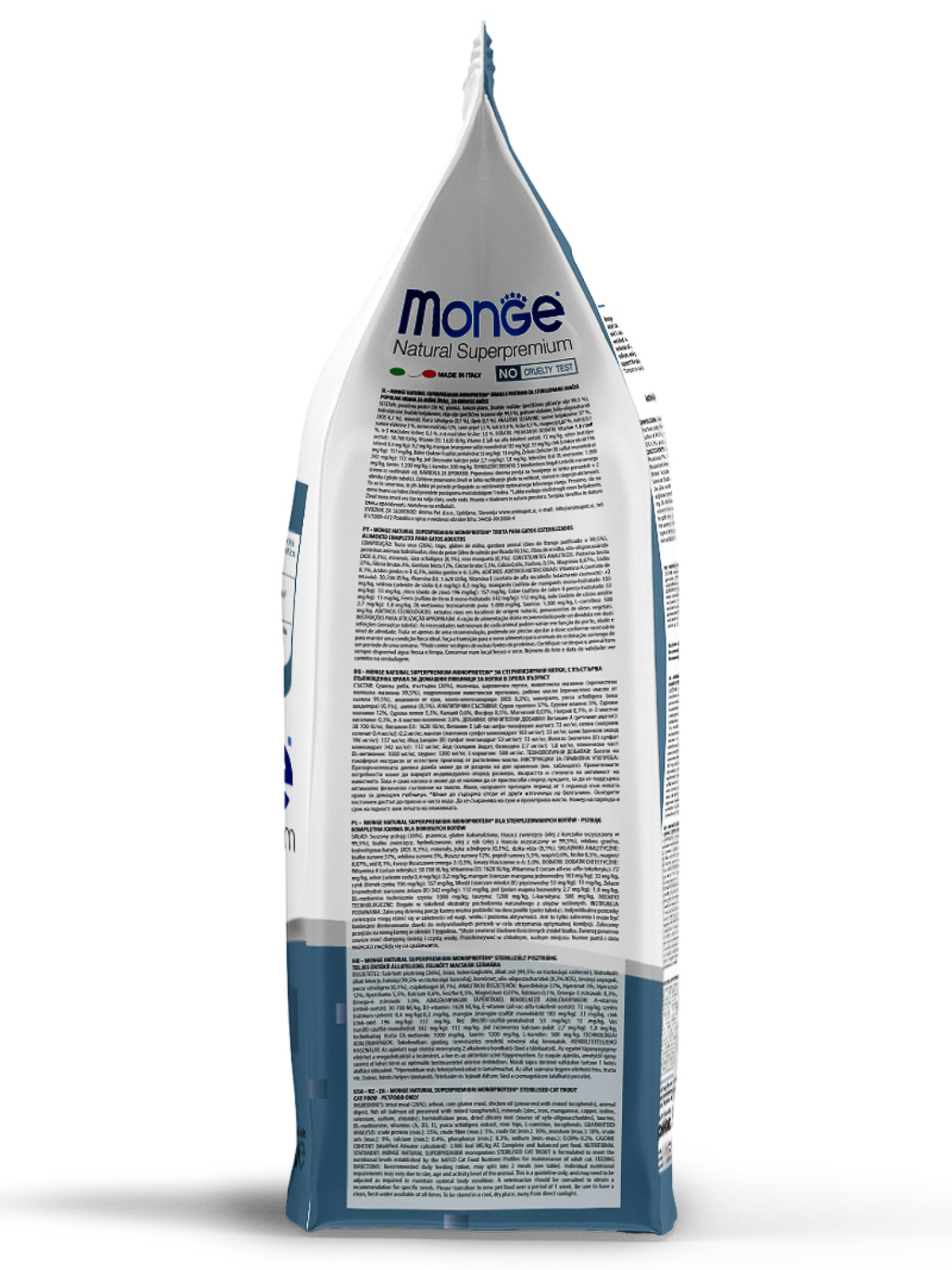 Monge Cat Monoprotein Sterilised корм для стерилизованных кошек всех пород, форель / 400 гр