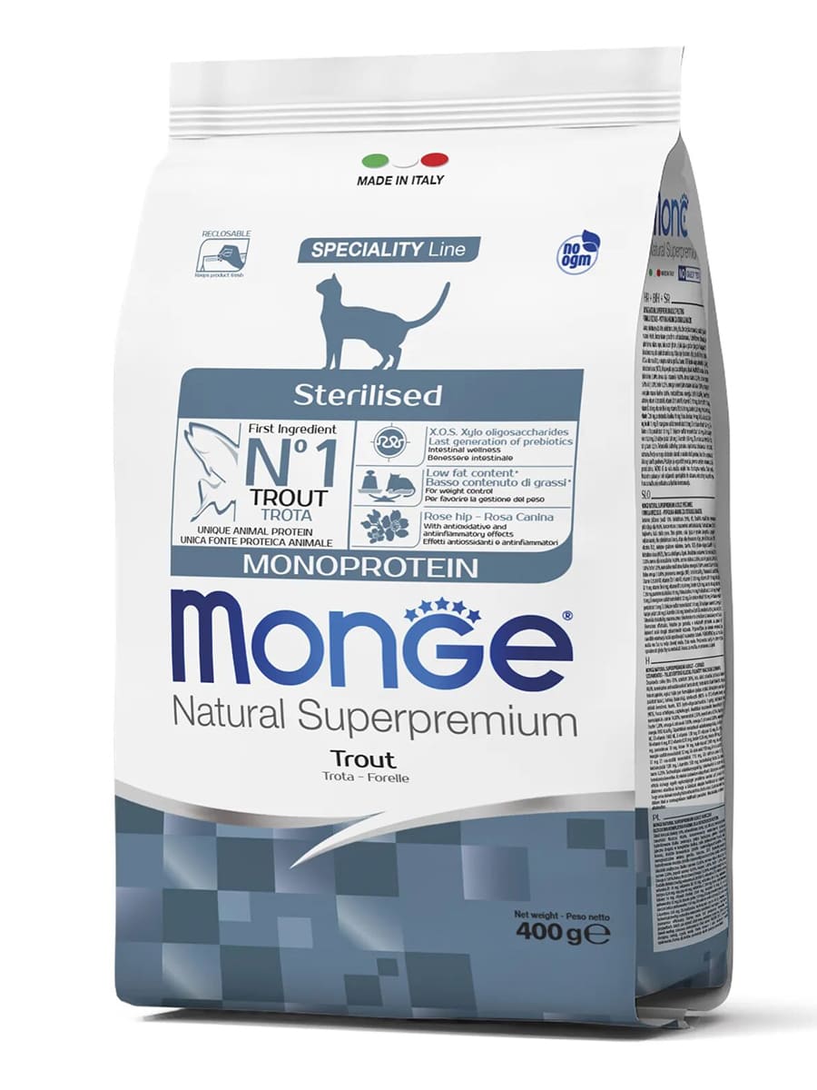 Monge Cat Monoprotein Sterilised Trout 0,4