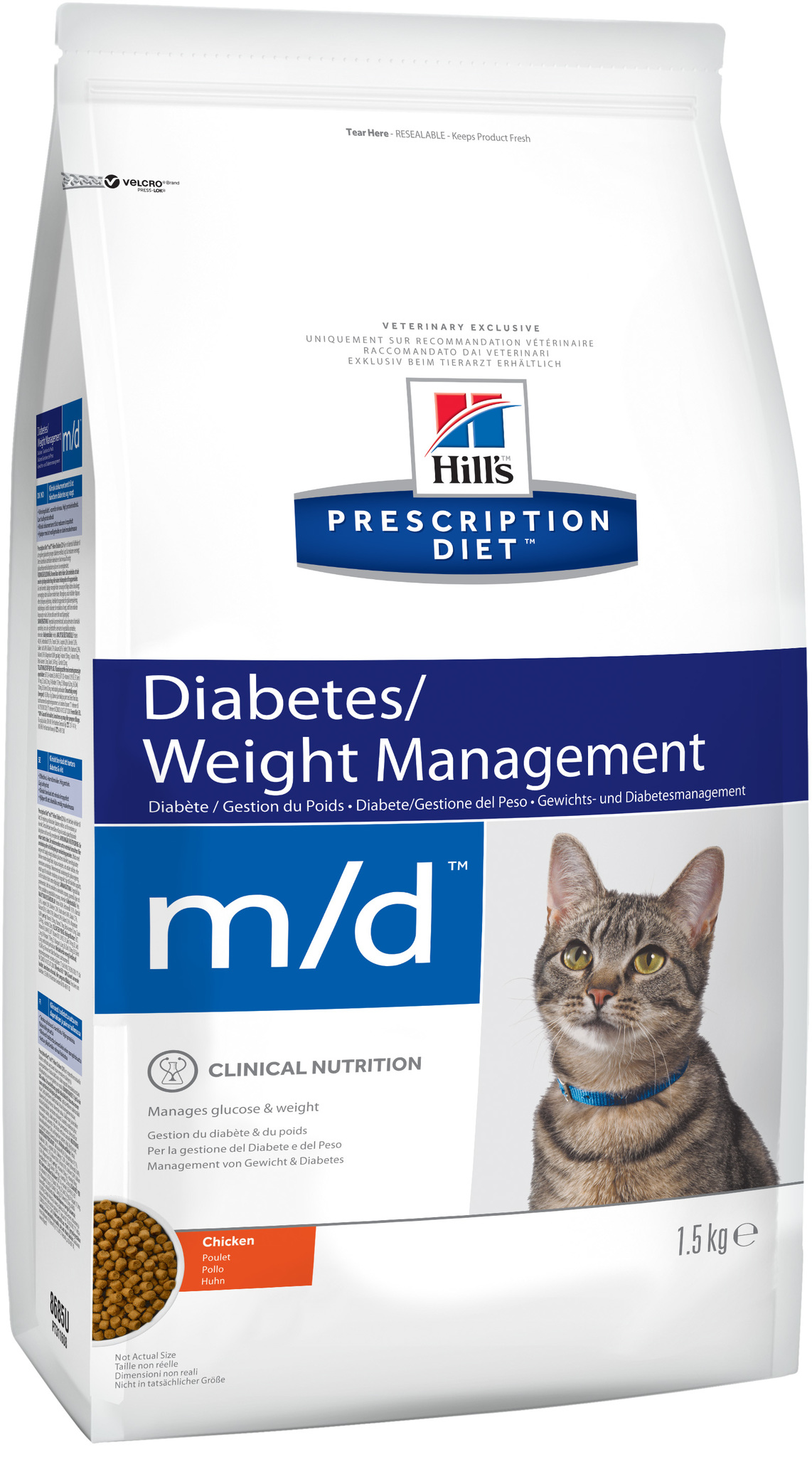 Hill's Prescription Diet m/d Diabetes/Weight Management сухой диетический корм для кошек для поддерж