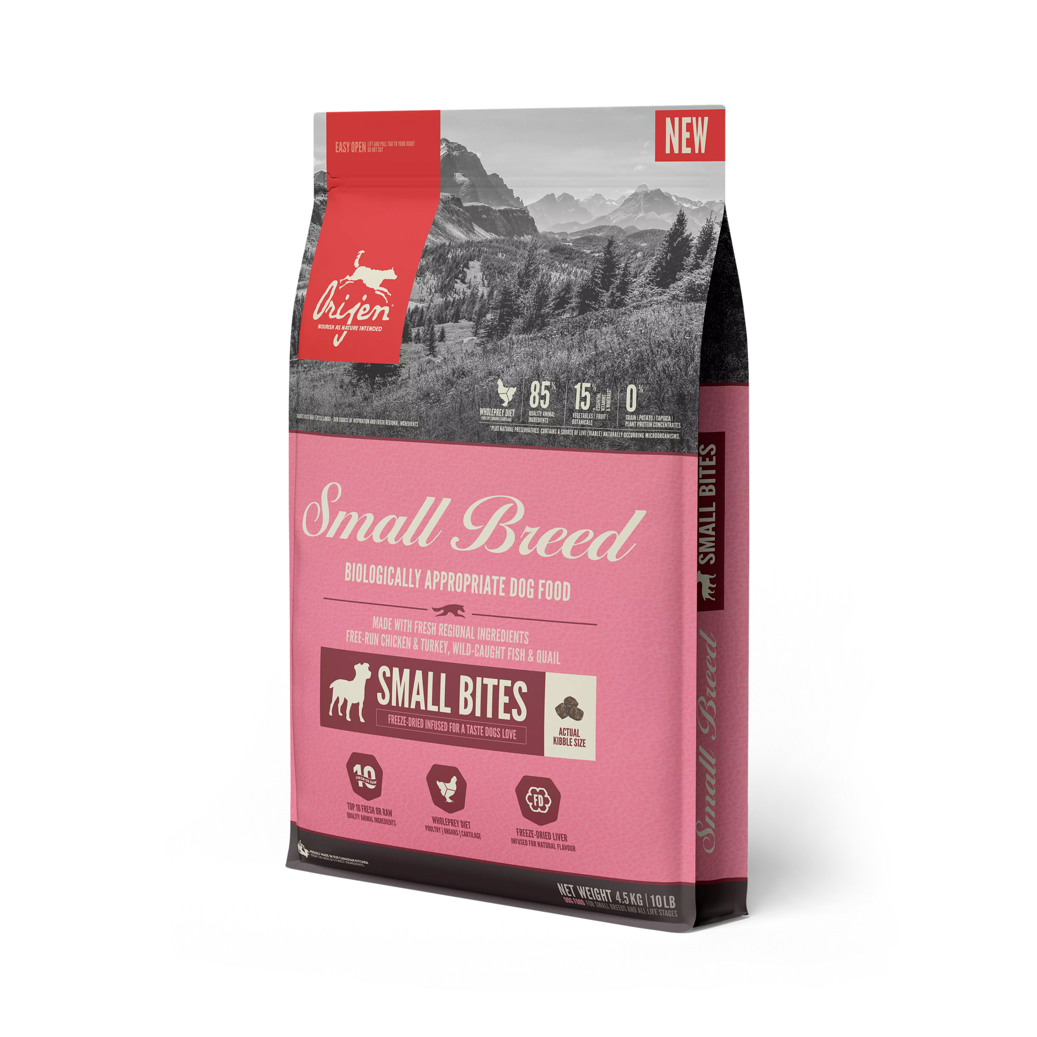 NS ORIJEN Small Breed Dog Facing Left 4.5kg