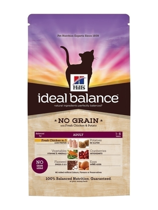 Hill's Ideal Balance Feline Adult No Grain with Fresh Chicken and Potato