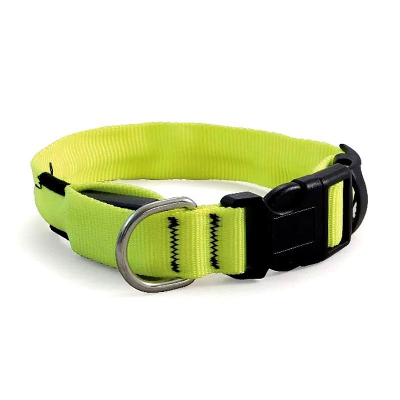 Triol Ошейник светодиодный Night City L, 25*410-510 мм (Желтый)