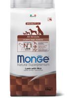 Monge Speciality Line Puppy & Junior корм для щенков всех пород, ягненок с рисом и картофелем