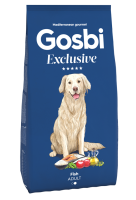Gosbi Exclusive корм для взрослых собак средних пород, рыба
