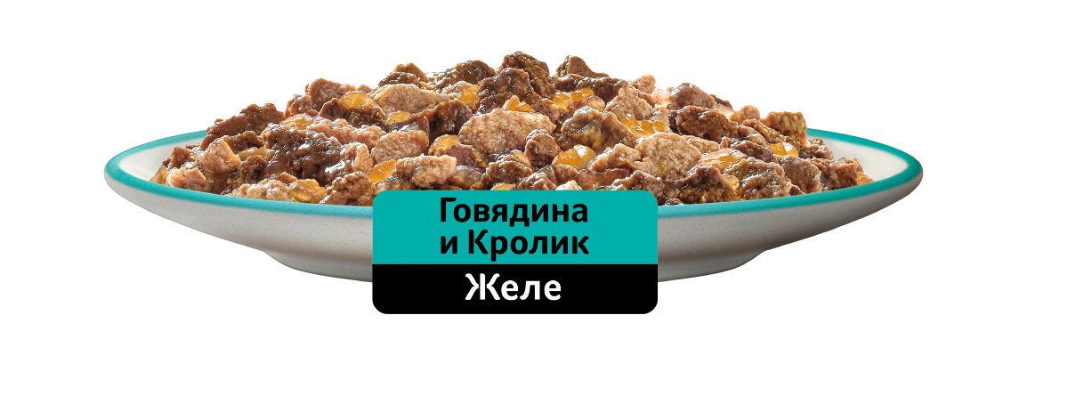 Whiskas влажный корм для кошек, желе с говядиной и кроликом (28шт в уп) / 75 гр