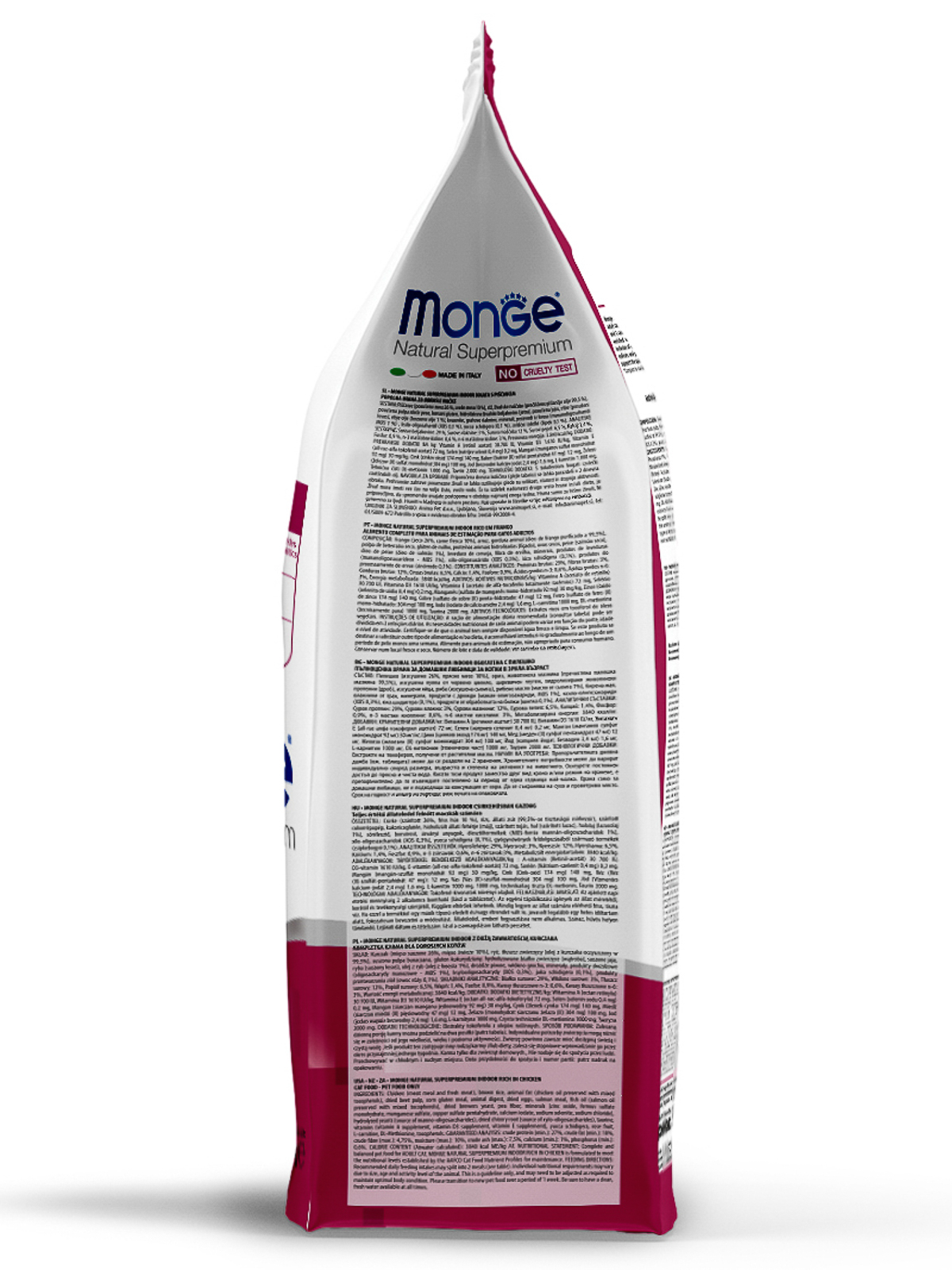 Monge Cat Indoor корм для кошек всех возрастов и пород, живущих в помещении, курица и рис / 400 гр