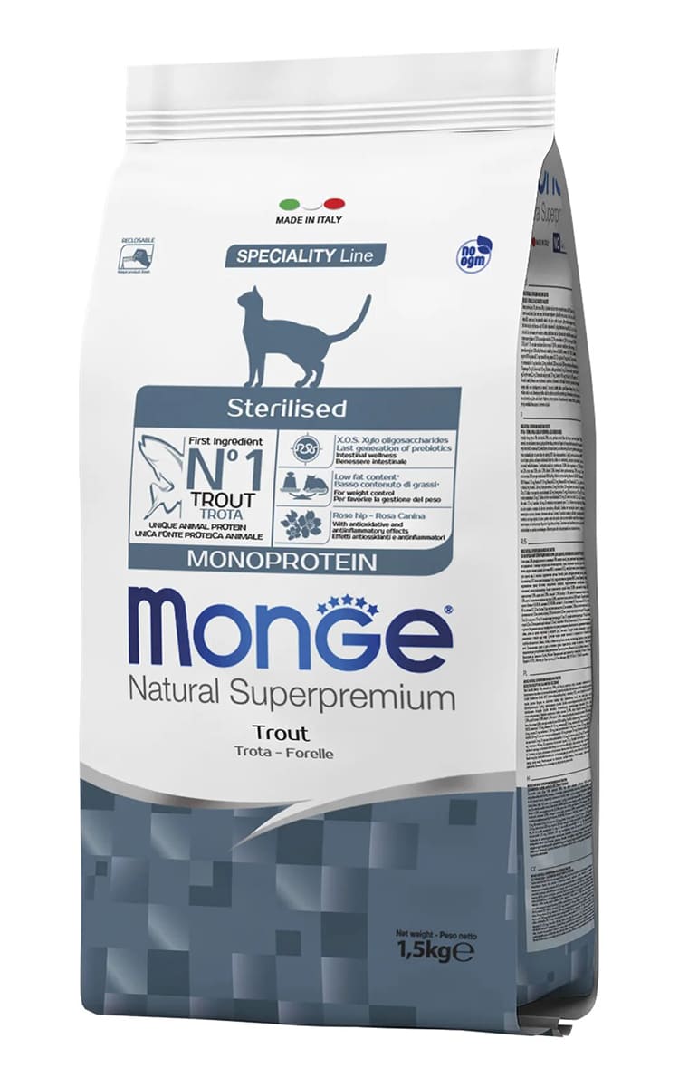 Monge Cat Monoprotein Sterilised Trout 1,5