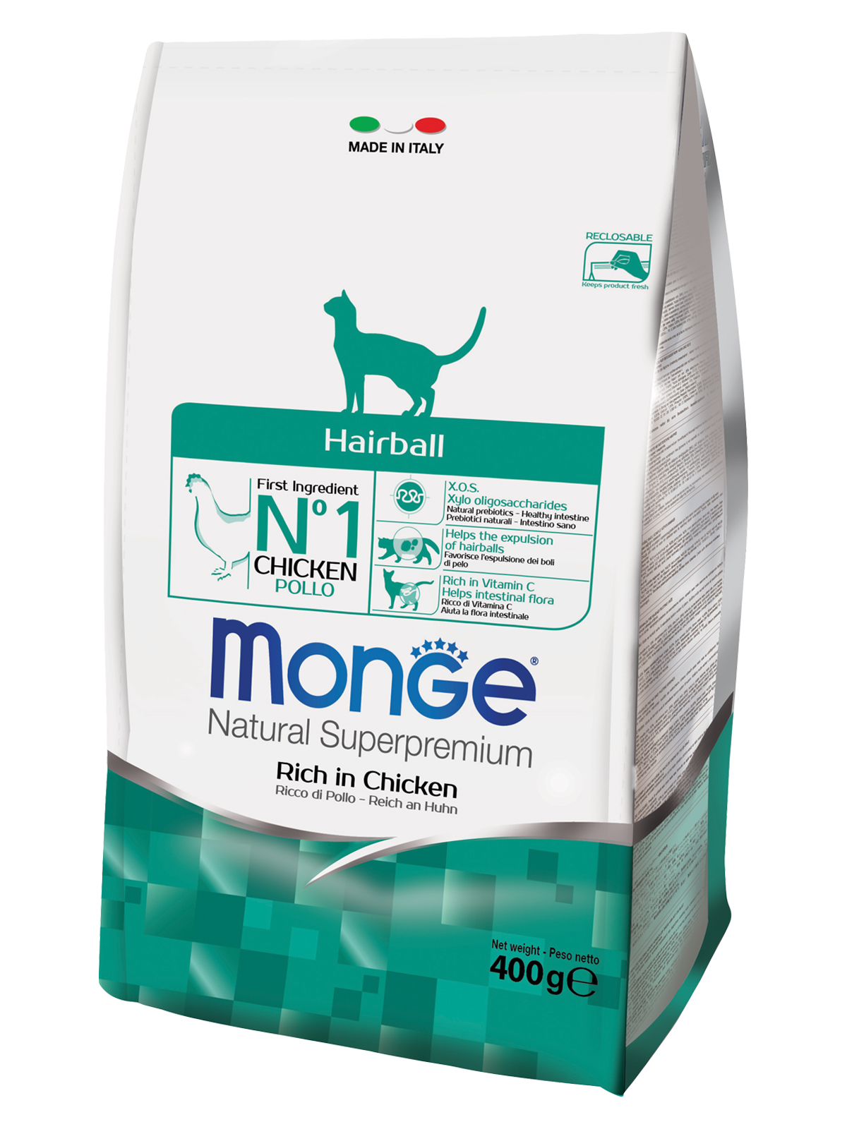 Monge Cat Hairball корм для кошек всех пород и возрастов, для выведения шерсти / 400 гр