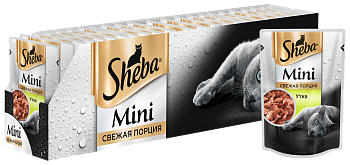 Sheba влажный корм для взрослых кошек всех пород, мини порция, утка