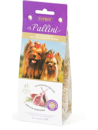 Titbit Печенье Pallini с ягненком лакомство для собак