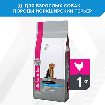 Eukanuba корм для взрослых собак породы Йорк, птица