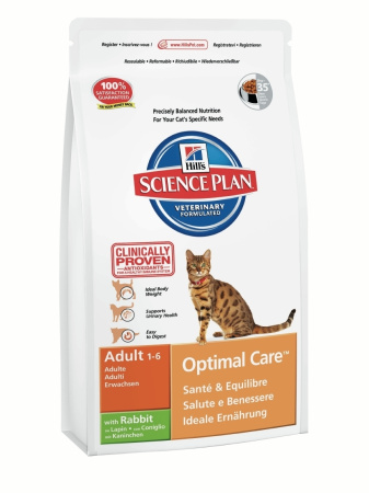 Hill's Science Plan Feline Adult Optimal Care with Rabbit