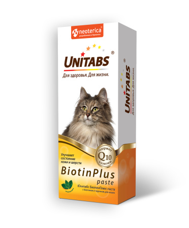 Unitabs BiotinPlus с Q10 паста для кошек