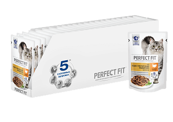 Perfect Fit влажный корм для взрослых кошек, чувствительное пищеварение, индейка